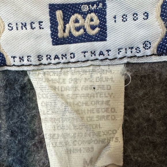 Vintage Lee Jean Jacket Stormrider Black Denim Coat Blanket Lined Mens Medium - Picture 4 of 8